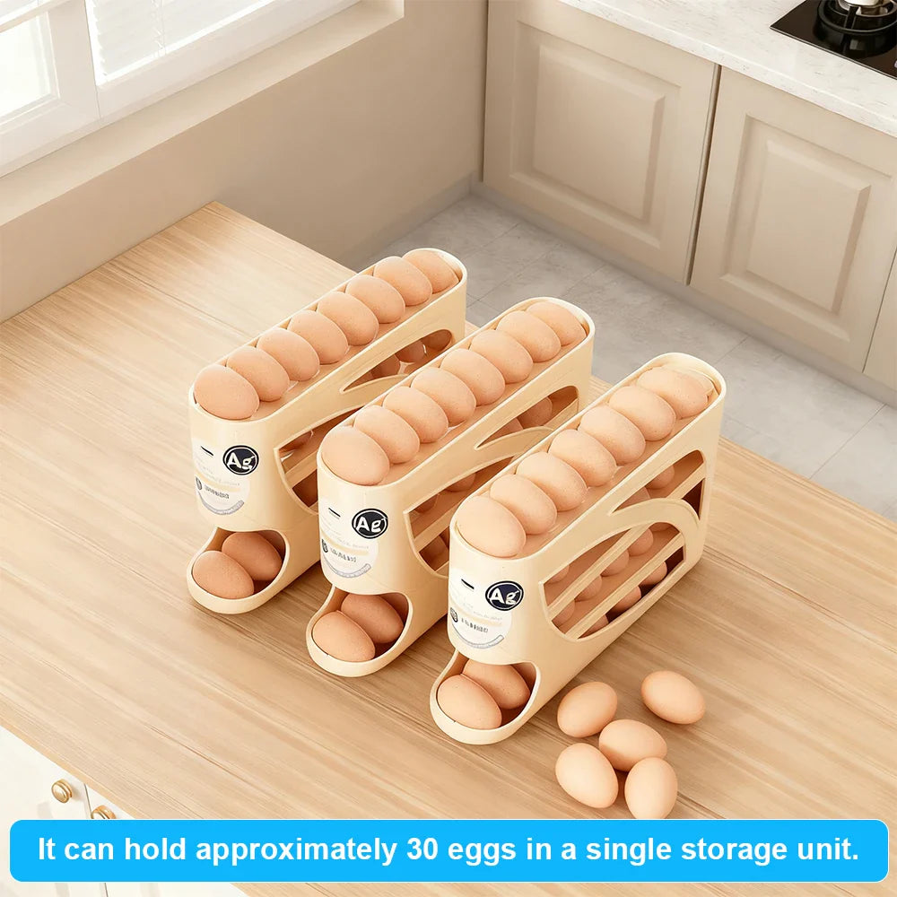Premium Egg Storage Organizer – Stackable Refrigerator Egg Holder for Fresh Eggs | Holds 28–30 Eggs