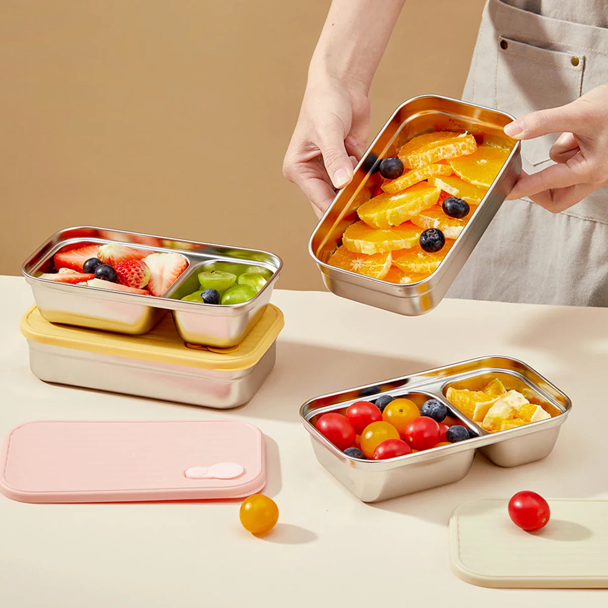 Insulated Stackable Lunch Container Set | Leak-Proof, BPA-Free | 600ml–1250ml